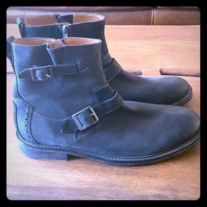 Clarks Black Leather Moto Boots Size 15